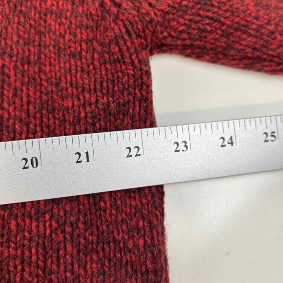 L.L. Bean Men's Burgundy Pullover Lambs Wool Button Knitted‎ Sweater L - Picture 8 of 16